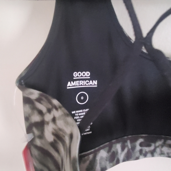 Good American Wild Night Sports Bra w/ Strappy Back Size XS - Picture 5 of 6